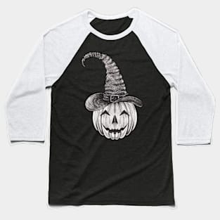 Skeleton pumpkin witch halloween. Baseball T-Shirt